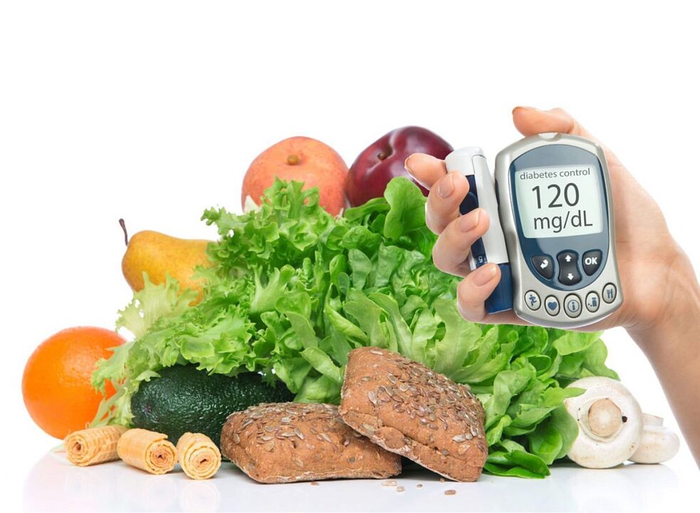 Dieta-elikadura eskumena diabetes mellitus tratatzeko printzipioetako bat da